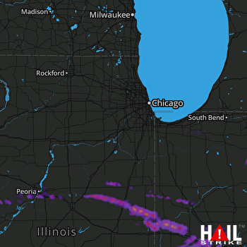 Hail Map Crawfordsville, IN 05-26-2017
