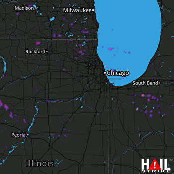 Hail Map Davenport, IA 06-19-2017