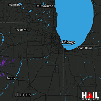 Hail Map Cambridge, IL 06-28-2017