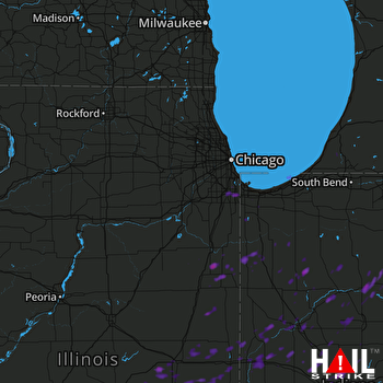Hail Map Huntington, IN 06-30-2017