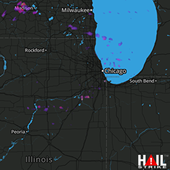 Hail Map Madison, WI 07-02-2017