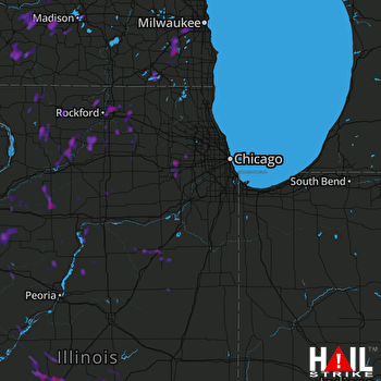 Hail Map Aurora, IL 07-05-2017
