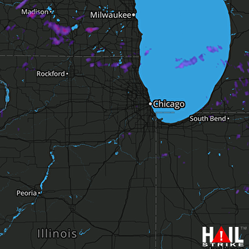 Hail Map Round Lake, IL 07-10-2017