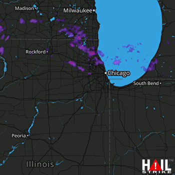Hail Map Elgin, IL 07-12-2017
