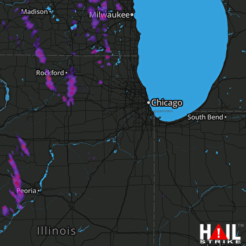 Hail Map Brookfield, WI 07-16-2017
