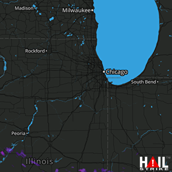 Hail Map Sullivan, IL 07-16-2017