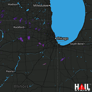 Hail Map Oswego, IL 07-20-2017