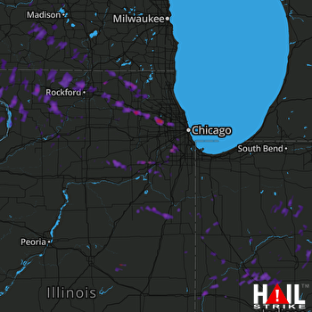 Hail Map Elgin, IL 07-22-2017