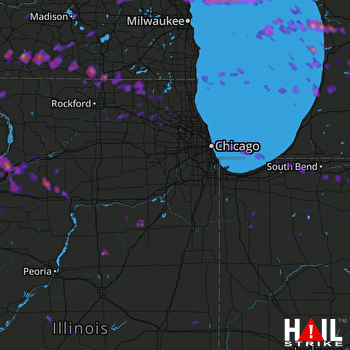 Hail Map Beloit, WI 08-10-2017