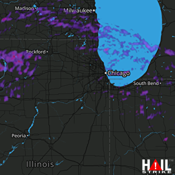 Hail Map Madison, WI 05-14-2018