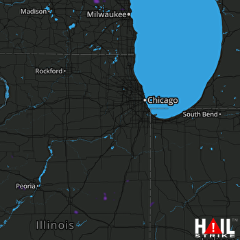 Hail Map Le Claire, IA 05-27-2018