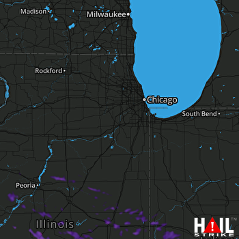 Hail Map Champaign, IL 06-10-2018