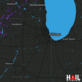 Hail Map Cambridge, WI 07-01-2018