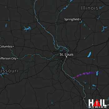 Hail Map Pinckneyville, IL 08-20-2018