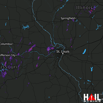 Hail Map Jefferson City, MO 10-07-2018