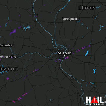 Hail Map Fenton, MO 04-18-2019