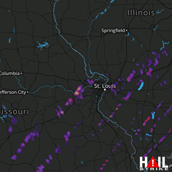 Hail Map Belleville, IL 05-22-2019