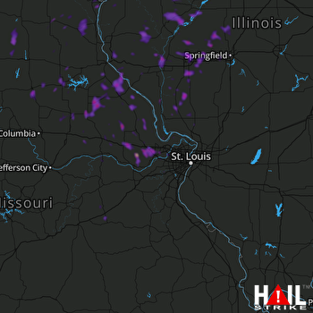 Hail Map Jacksonville, IL 06-28-2019