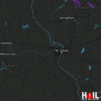 Hail Map Lincoln, IL 07-15-2019