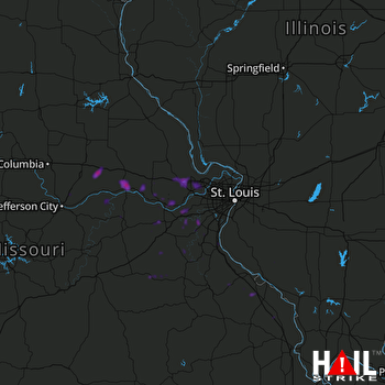 Hail Map Wentzville, MO 09-08-2019