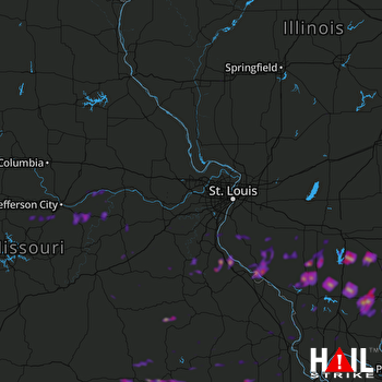 Hail Map Poplar Bluff, MO 03-12-2020