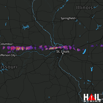 Hail Map Florissant, MO 03-27-2020