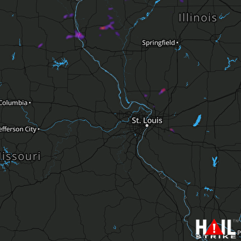 Hail Map Quincy, IL 06-21-2020