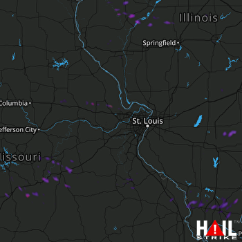 Hail Map Moscow Mills, MO 06-28-2020
