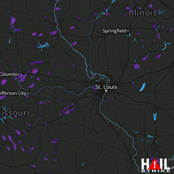 Hail Map Jefferson City, MO 08-10-2020