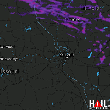 Hail Map Springfield, IL 06-19-2021