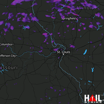 Hail Map Springfield, IL 08-13-2021