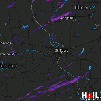 Hail Map Sedalia, MO 10-25-2021