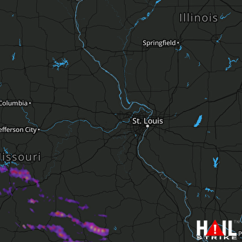 Hail Map Poplar Bluff, MO 03-10-2017