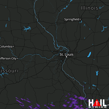 Hail Map Cape Girardeau, MO 07-08-2017