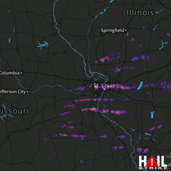 Hail Map Granite City, IL 11-05-2017