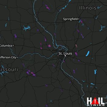Hail Map Chesterfield, MO 05-07-2018