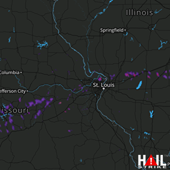 Hail Map Florissant, MO 05-20-2018