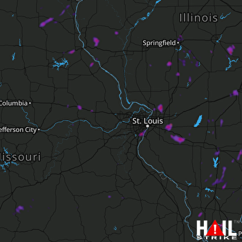 Hail Map Edwardsville, IL 05-27-2018