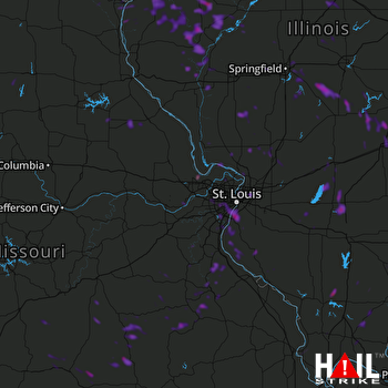 Hail Map Granite City, IL 06-09-2018