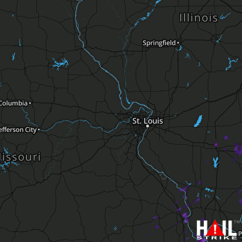 Hail Map Cape Girardeau, MO 06-12-2018