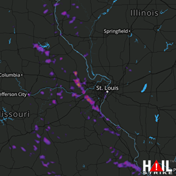 Hail Map Jefferson City, MO 06-14-2018