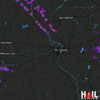 Hail Map Hannibal, MO 07-20-2018