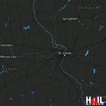 Hail Map Potosi, MO 08-07-2018