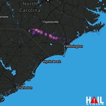 Hail Map Red Springs, NC 03-18-2017