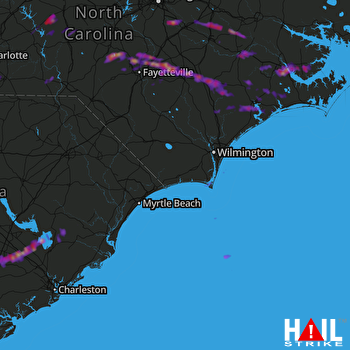 Hail Map New Bern, NC 05-31-2017