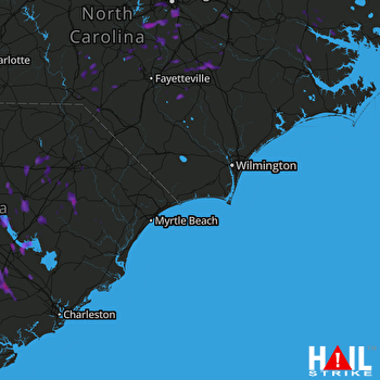 Hail Map Garner, NC 07-16-2017