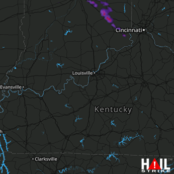 Hail Map Indianapolis, IN 08-25-2018