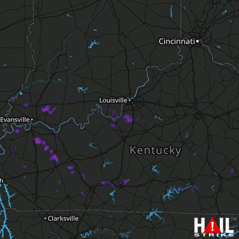 Hail Map Shepherdsville, KY 06-22-2019