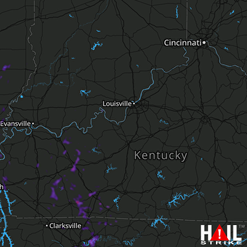 Hail Map Bowling Green, KY 06-27-2019