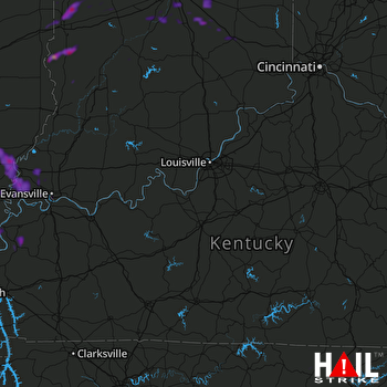 Hail Map New Castle, IN 08-18-2019